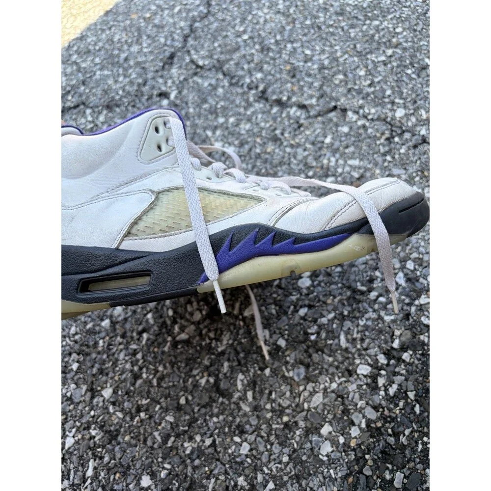Nike Air Jordan 5 Retro Concord White Black Purple Men Sneaker DD0587-141 Sz 9.5